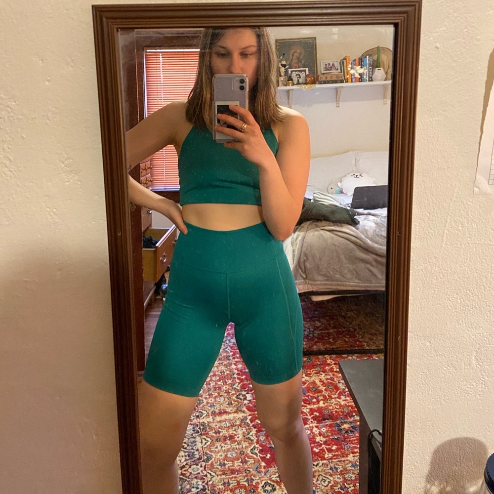 Girlfriend Collective High-Rise Bike Short and Bra